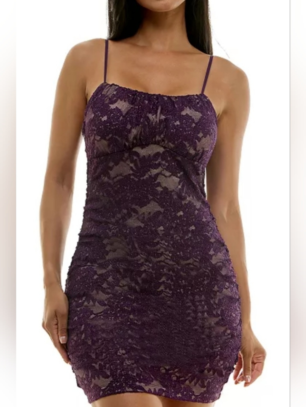 Purple Lace NWT Bodycon Event Dress Juniors' Size XL Homecoming Special Event